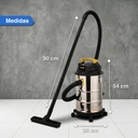 Aspiradora Sopladora Konan 15l 1200w Liquido Polvo Hepa Plateado