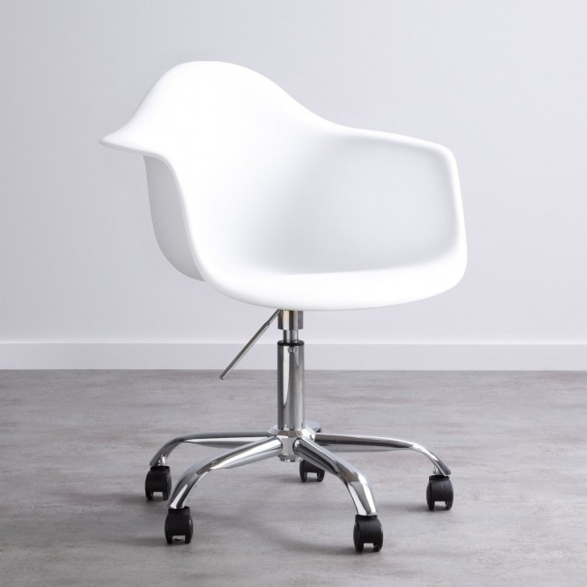 Sillon Silla Oficina Garden Life Eames Giratorio Con Ruedas.