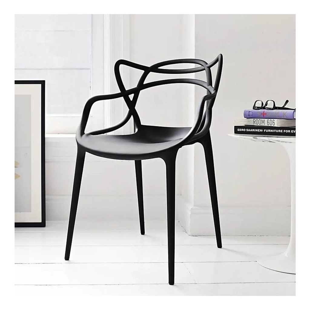 Silla De Comedor Allegra Allegra, Estructura Color Negro, 1 
