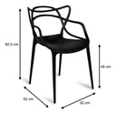 Silla De Comedor Allegra Allegra, Estructura Color Negro, 1 