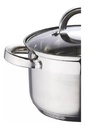 Cacerola Olla 26 Cm Acero Inox Triple Fondo Inducción Plateado