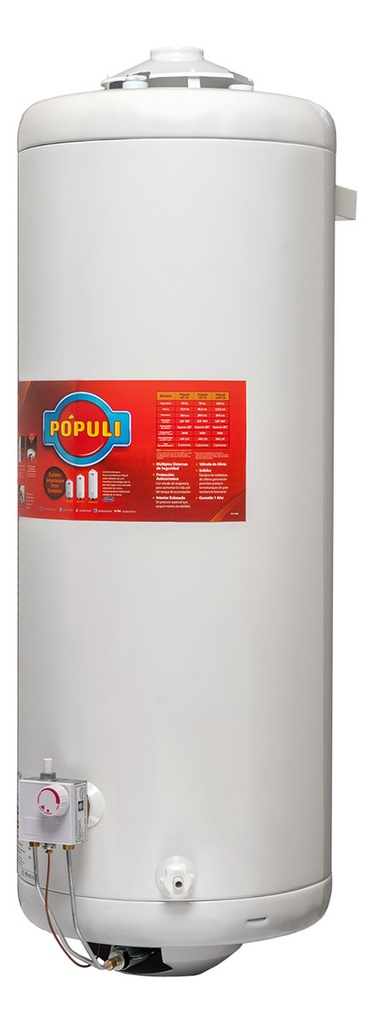 Termotanque Gas Envasado Ecotermo Populi 100Lts C/Superior
