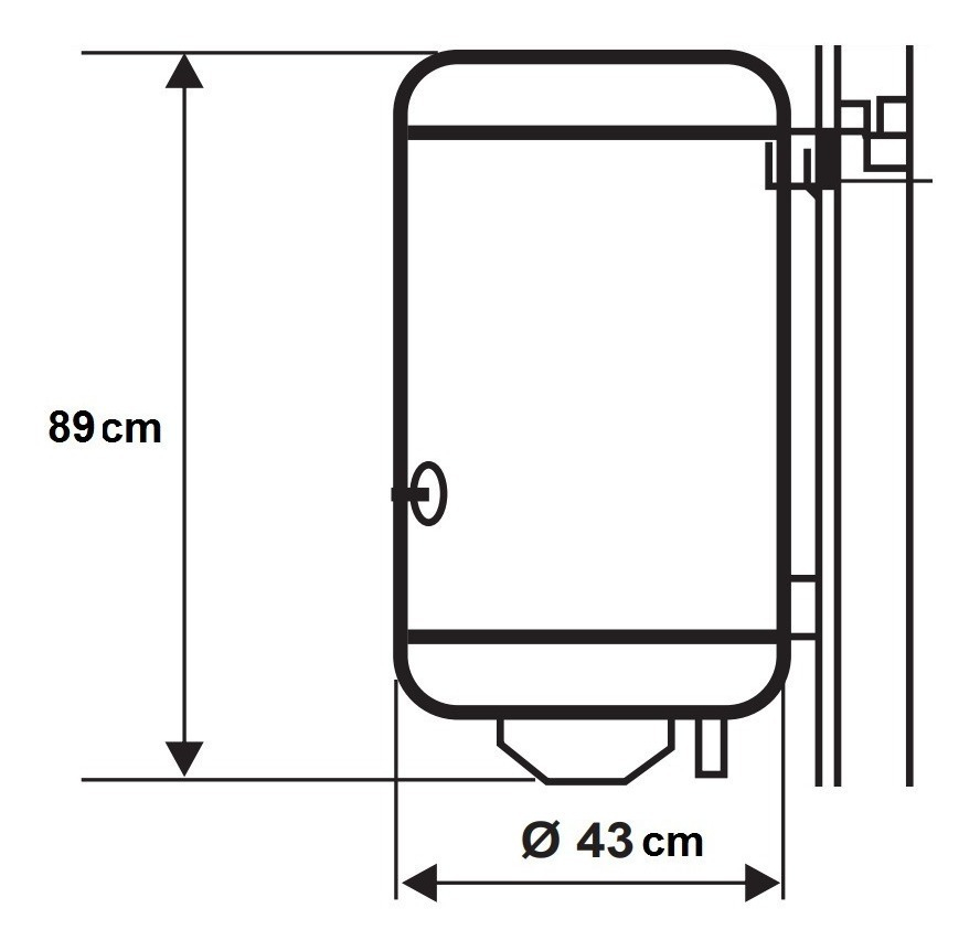 Termotanque Ecotermo 70 Lts Electrico C/superior Tec010s070