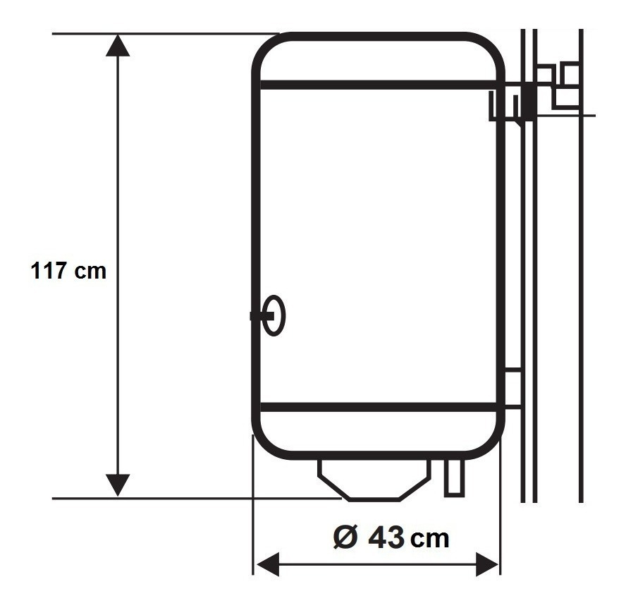 Termotanque Eléctrico Ecotermo Europea Elec 106 Cs Blanco 95