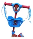 Monopatin Hombre Araña 3 Ruedas Con Luces Musica Y Canasto C