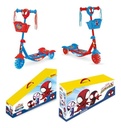 Monopatin Hombre Araña 3 Ruedas Con Luces Musica Y Canasto C