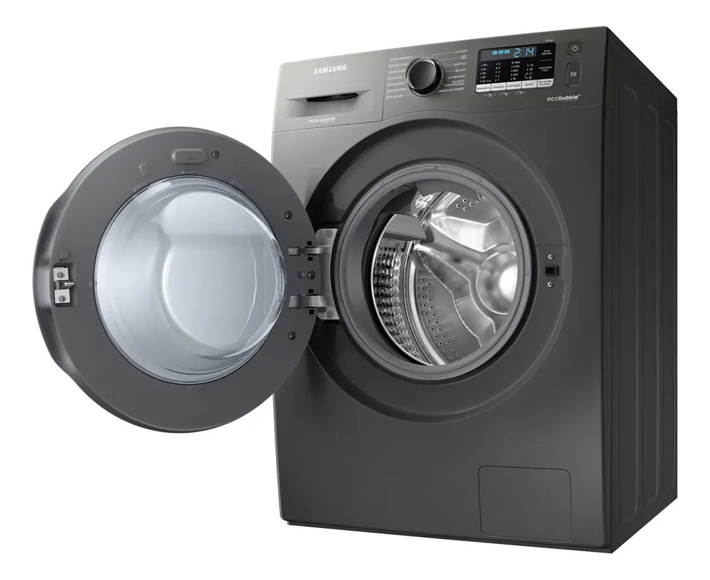 Lavarropas Automático Inverter Samsung Carga Frontal 9.5kg 1400rpm Silver Ww95aa046bxubg Gris