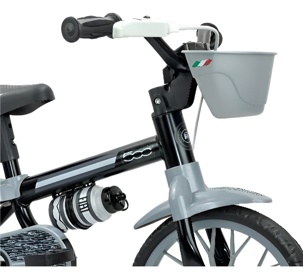 Bicicleta Rodado 12 Ruedas Goma Fiat 500 Con Cantimplora