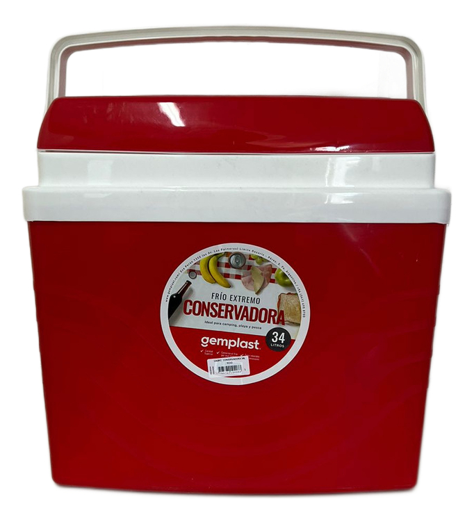 Conservadora Gemplast 34L Manija Rebatible Portavasos Playa