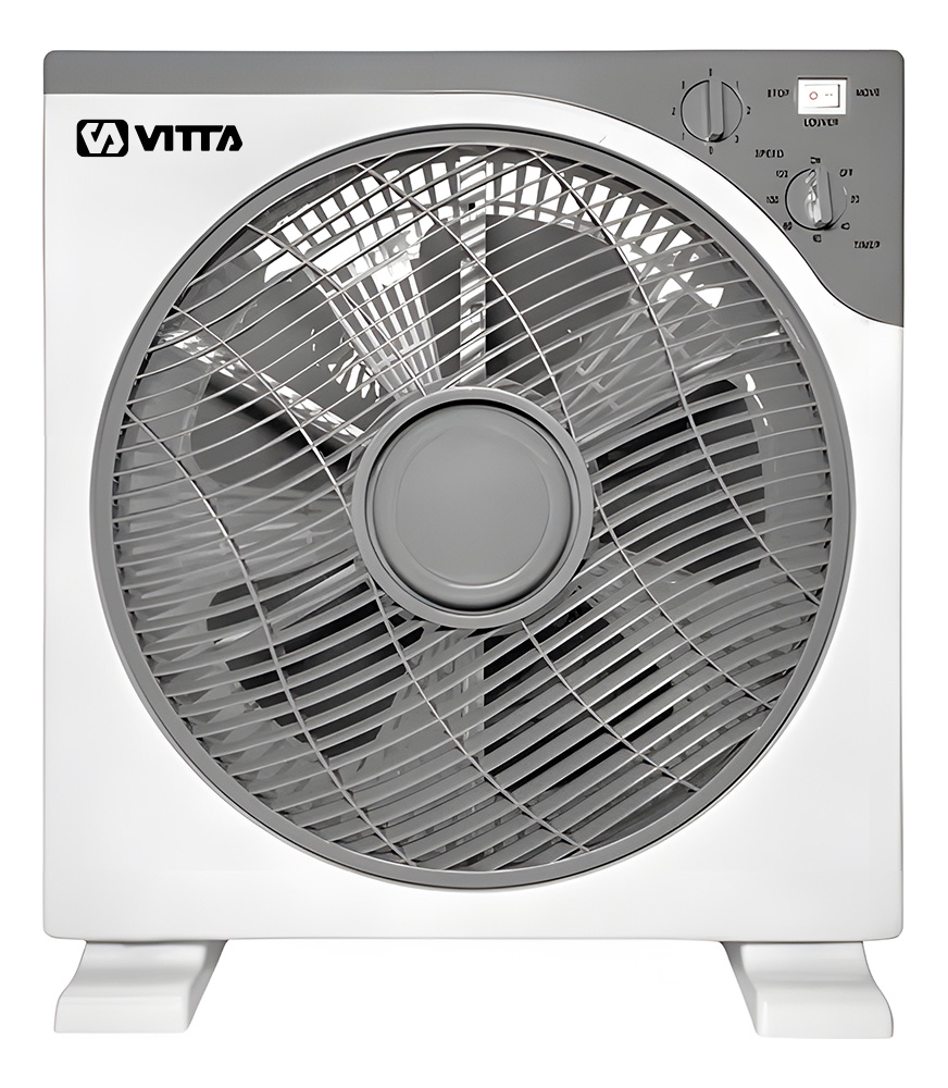 Ventilador Turbo 12 - 40w Vitta Potente 5 Aspas Timmer 5 Gris 30 Cm 50 Hz Blanco Plástico