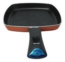 Bifera Grill Antiadherente 24 Cm Brinox Masala Plata/rojo