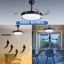 Ventilador Vitta De Techo Retractil C/luz Calida Y Fria 6vel