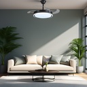 Ventilador Vitta De Techo Retractil C/luz Calida Y Fria 6vel
