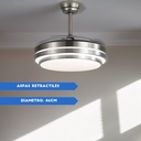 Ventilador Vitta De Techo Retractil C/luz Calida Y Fria 6vel
