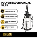 Pulverizador Fumigador Bomba Mosquitos Dengue 5 Lts. Konan I