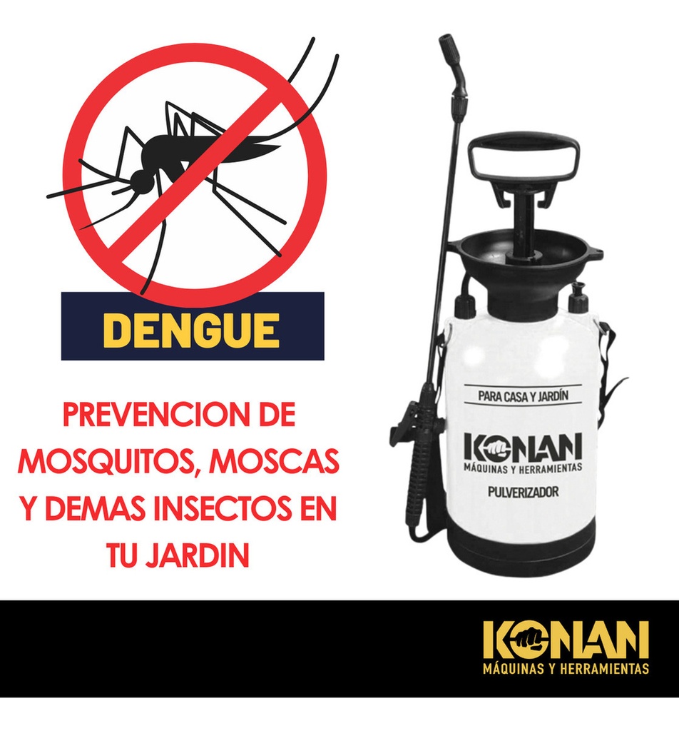 Pulverizador Fumigador Bomba Mosquitos Dengue 5 Lts. Konan I