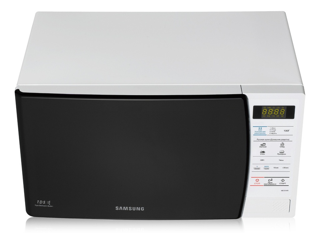 Microondas Samsung 20lts Blanco Me731k-kd Interior Ceramico