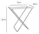 Tender Para Ropa Mor 6104 Plegable Acero Color Blanco
