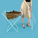 Tender Para Ropa Mor 6104 Plegable Acero Color Blanco