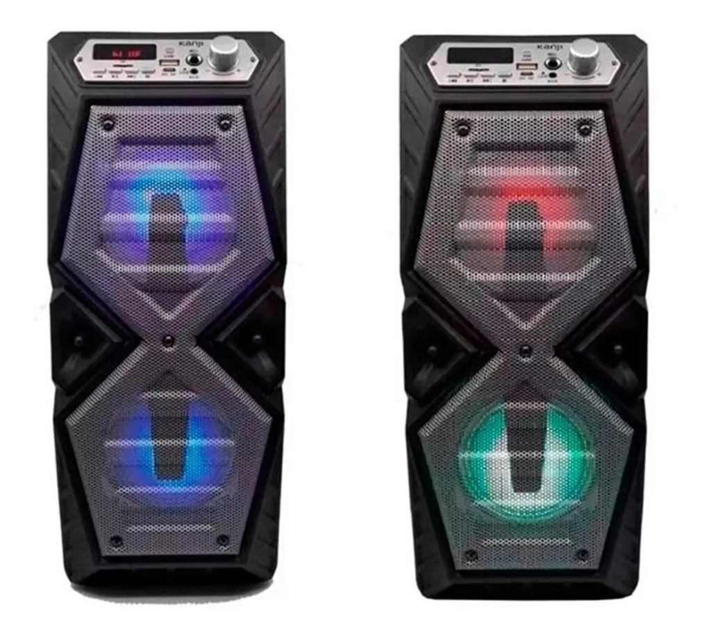 Parlante Portatil Bluetooth Kanji Dance Led Radio Fm Usb Aux