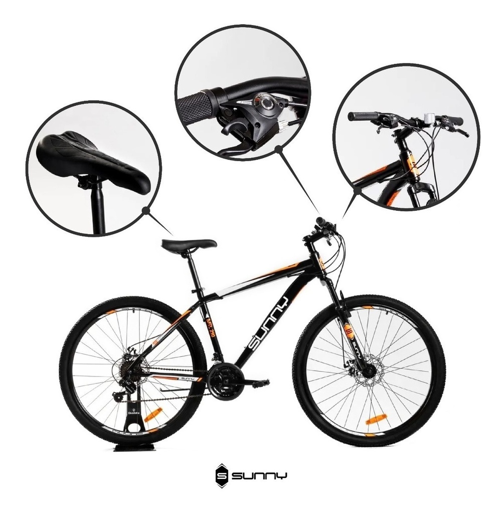 Bicicleta Sunny Modelo Mtl 290 Rodado 29 Negro/naranja M