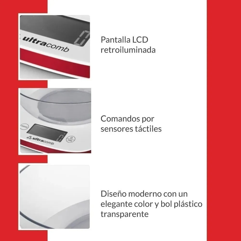 Balanza De Cocina Ultracomb Modelo Bl-6002 Capacidad 3kg