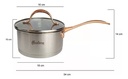 Set 3 Ollas Cacerolas Hudson Acero Inox Golden Inducción