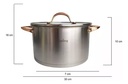 Set 3 Ollas Cacerolas Hudson Acero Inox Golden Inducción 