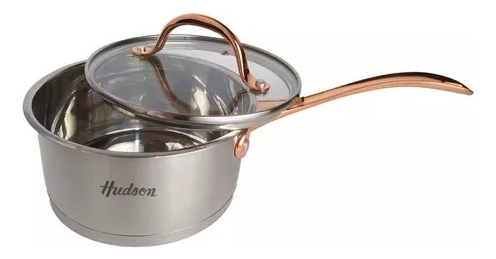 Set 3 Ollas Cacerolas Hudson Acero Inox Golden Inducción 
