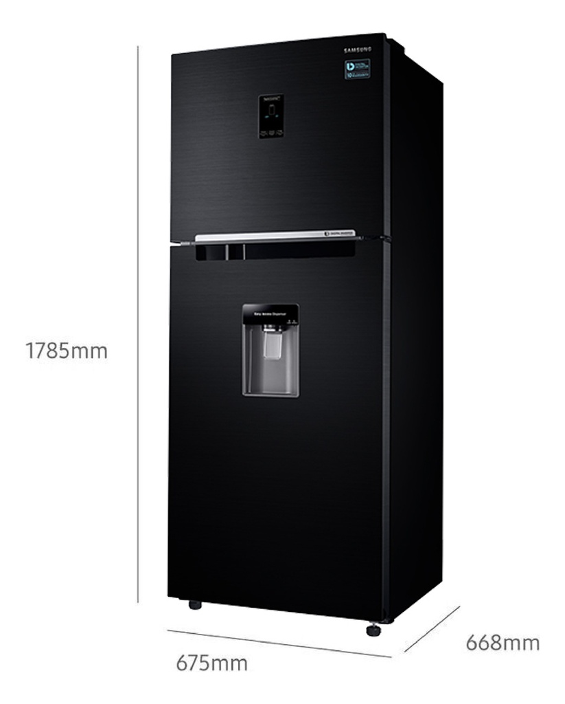 Heladera Freezer Superior Samsung No Frost 382 L Rt38k5932bs Color Black Inox