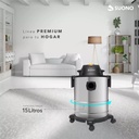 Aspiradora De Tacho Suono Hogar Polvo Sopladora - 15l Plateado