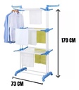 Tender Vertical 3 Niveles De Pie Midow Celeste Plegable