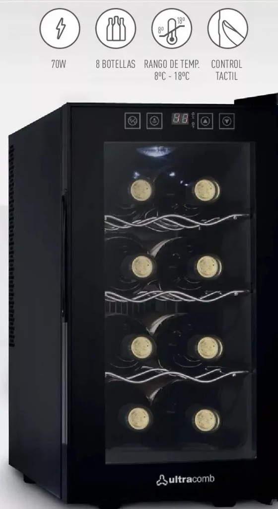 Cava Ultracomb Termoeléctrica 8 Botellas Cv-6008