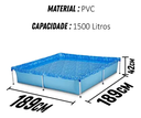 Pileta Estructural Cuadrada Mor Con Capacidad De 1500 Litros