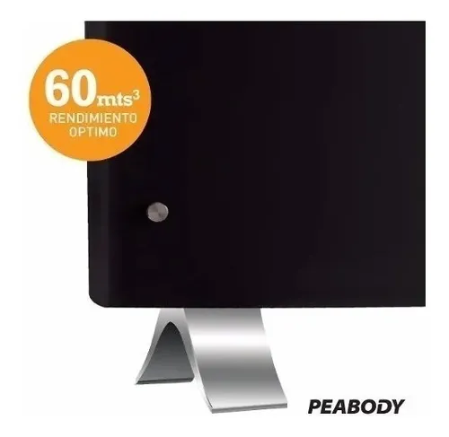 Panel Calefactor Eléctrico Peabody Pe-vqm20 Negro 220v P1