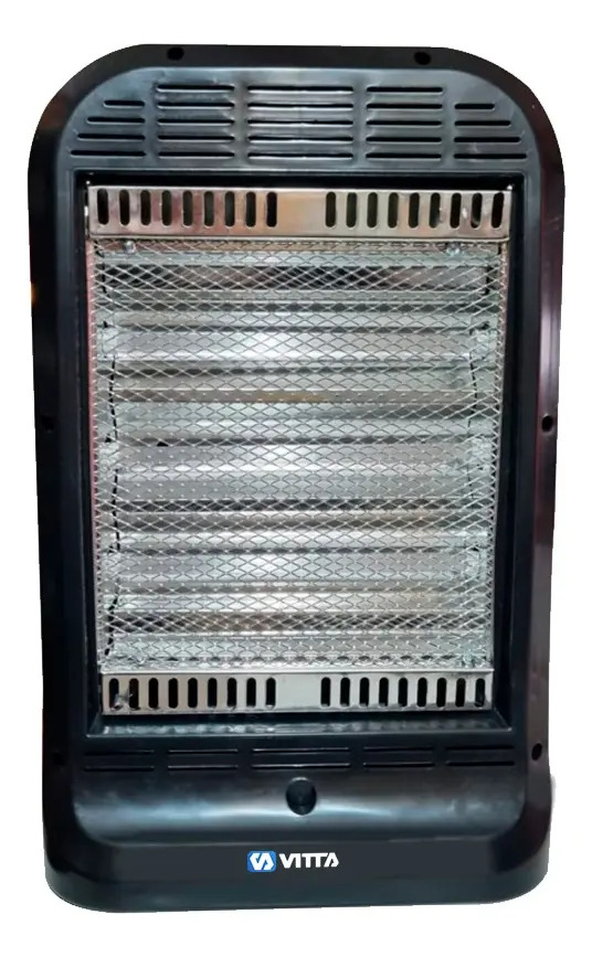 Estufa Electrica Vitta Halogena 4 Velas Fija V-533 - 1600w Negro