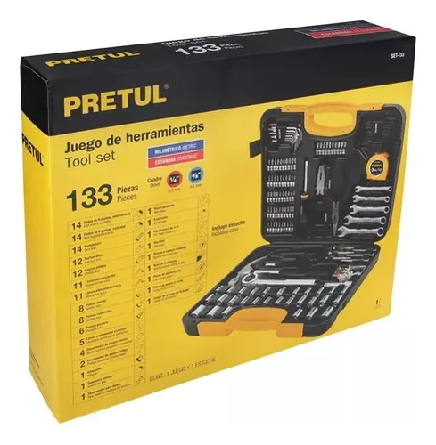 Juego Set De Herramientas 133 Piezas - Puntas Tubos Llaves