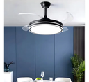 Ventilador De Techo Kanji Retráctil 6 Vel C/luz Negro