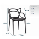 Silla De Comedor Allegra Allegra, Estructura Color Negro