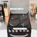 Cocina Eléctrica Vitta 50cm Negra/acero