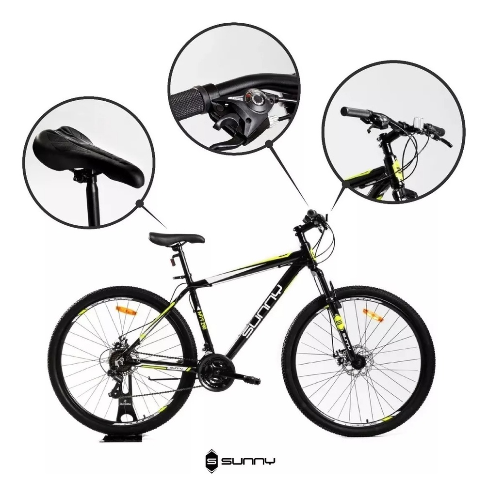 Bicicleta Sunny Mts 290 R29 21v Aluminio Negro/rojo Shimano