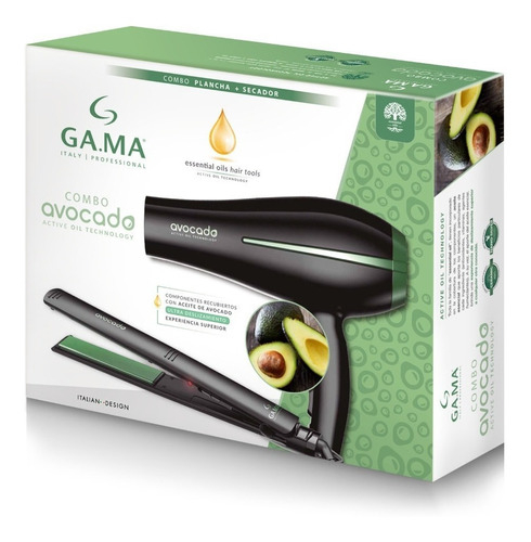 Secador Y Planchita De Pelo Gama Italy Avocado Professional