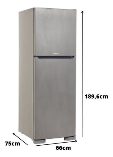 Heladera Briket Bk2f 2121 450lt Gris Plata