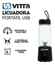 Licuadora Batidora Portatil Deportiva Usb Recargable Vitta