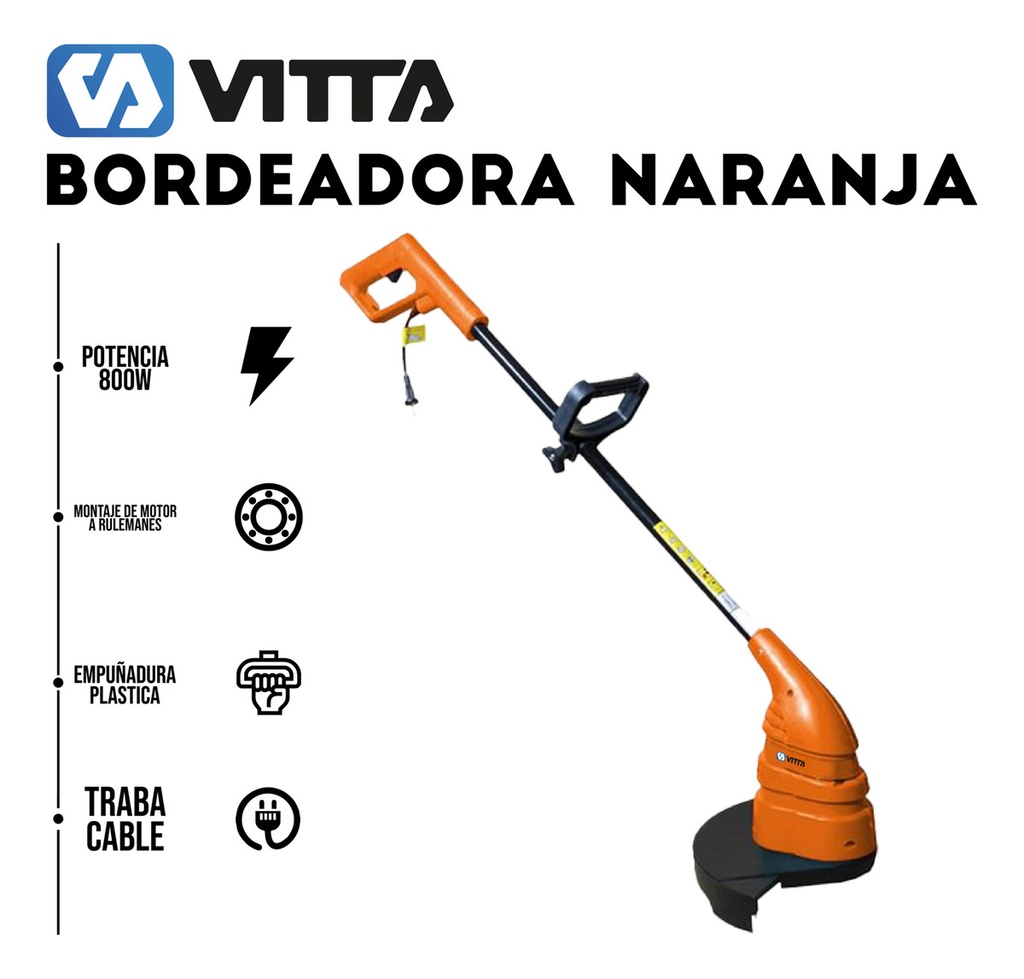 Bordeadora Vitta 800w Naranja - 220v. Naranja
