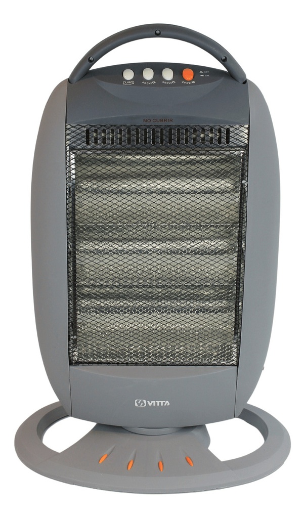 Estufa Halogena Cuarzo Vitta 1200w 3 Velas Giratoria Vit-201