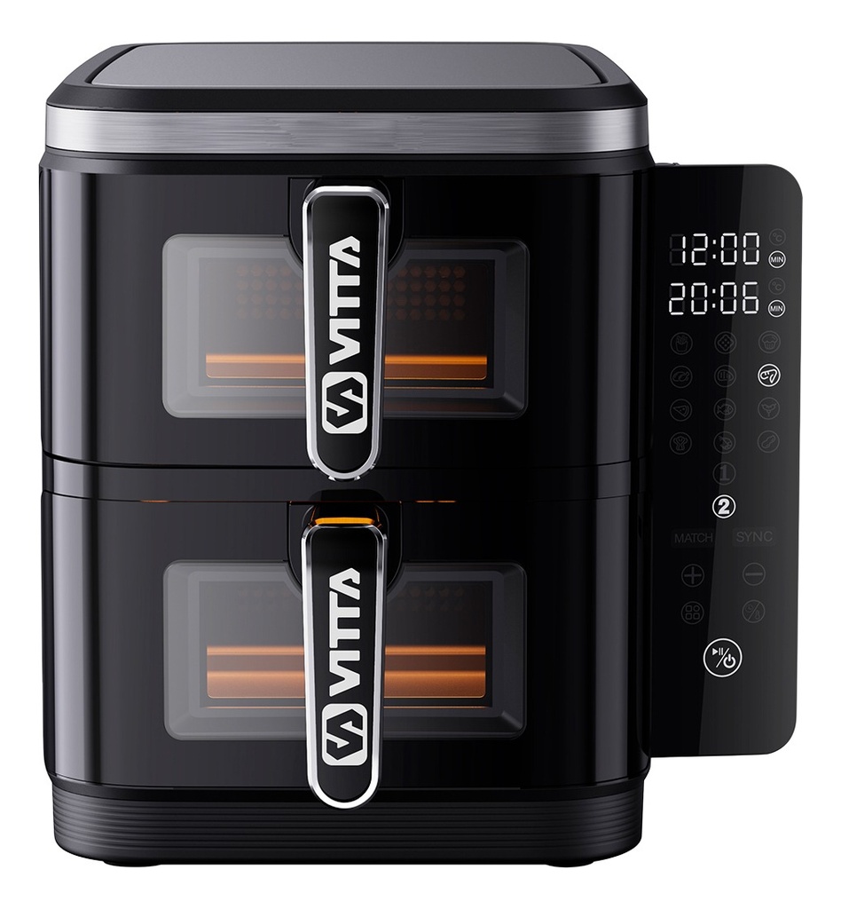 Freidora De Aire Vitta 2200w 11.8l Doble Canasto Digital