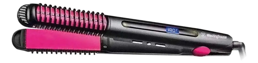 Planchita De Pelo 2en1 Rizador Regulador Digital Negro