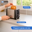 Tostadora Electrica 900w 2 Panes 6 Niveles Full - Vitta