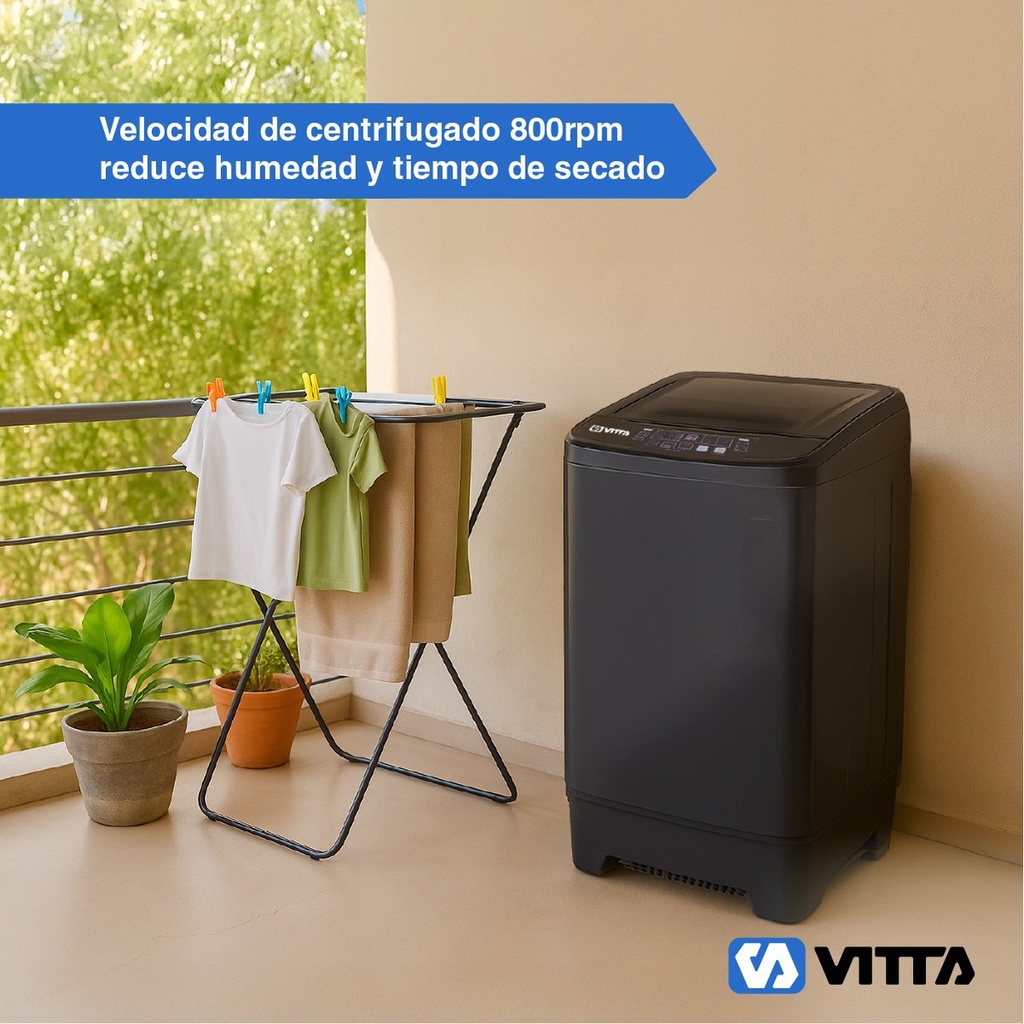 Lavasecarropas Vitta 6.5 Kg Automatico Silver Carga Superior
